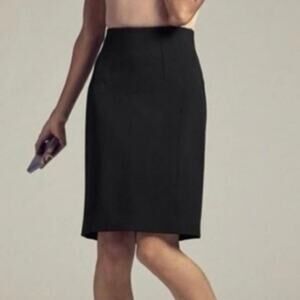 M.M. Lafleur Lexington Black Pencil Viscose Blend Career Skirt Size 0